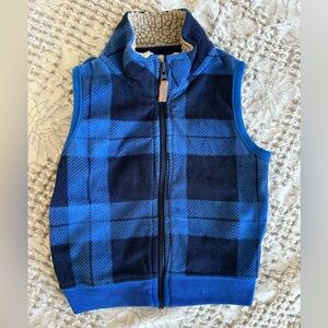 Carter's Blue Plaid Fleece Vest